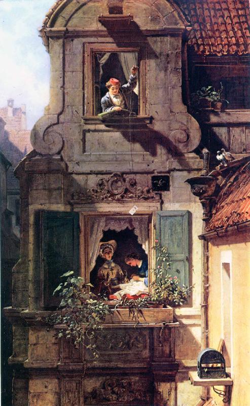 Carl Spitzweg Der abgefangene Liebesbrief china oil painting image